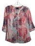 Zac & Rachel 100% Polyester Print Multi Color 3/4 Sleeve Blouse Size L (petite) - photo 1