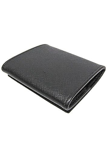 Prada Prada Saffiano Triangle 2MM935 Women,Men Leather Coin Purse/coin Case Black (view 2)