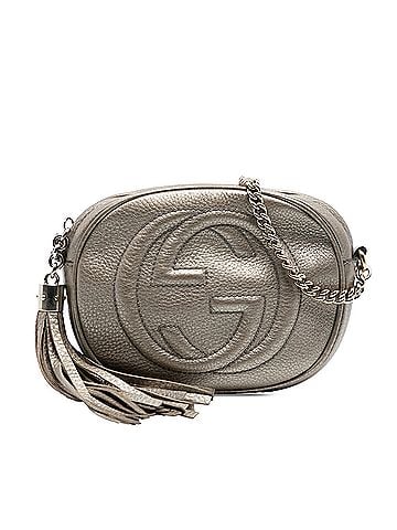Gucci Mini Metallic Pebbled Calfskin Soho Chain Crossbody (view 1)