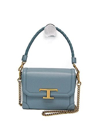 Tod's Tod's T-Timeless Chain Shoulder Bag Women's Leather Handbag,Shoulder Bag Light Blue (view 1)