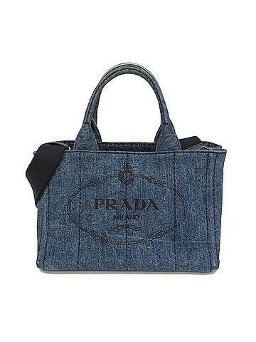 Prada Prada Canapa B2439G Women's Denim Shoulder Bag,Tote Bag Blue (view 1)