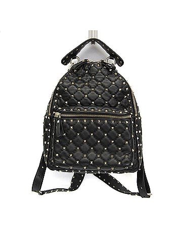 Valentino Garavani Valentino Garavani Lockstuds Spike Mini Backpack Women's Leather Backpack Black (view 1)