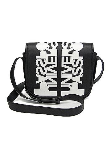 Burberry Burberry Universal Passport 8051828 Women's Leather Shoulder Bag Black,White (view 1)