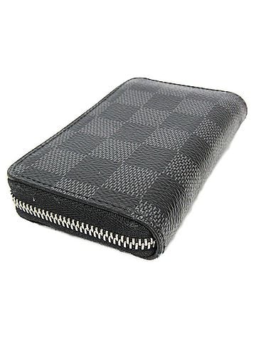 Louis Vuitton Louis Vuitton Damier Graphite Zippy Coin Purse N63076 Men's Damier Graphite Coin Purse/coin Case Black (view 2)