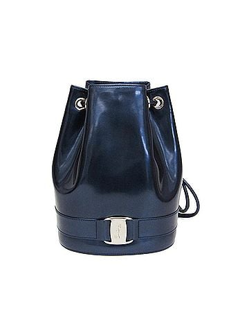 Salvatore Ferragamo Salvatore Ferragamo Vara BZ-21 6702 Women's Leather Backpack Navy (view 1)