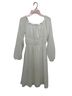 H&M 100% Polyester Polka Dots White Casual Dress Size 2 - photo 2