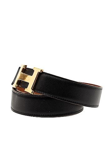 Hermès Box Calf and Togo Constance H Reversible Belt (view 2)