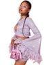 Sugar Thrillz Purple Long Sleeve Blouse Size S - photo 2
