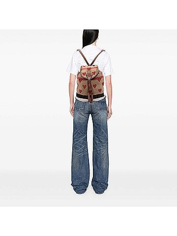 Burberry Mega Check Canvas Chiltern Hearts Backpack (view 2)