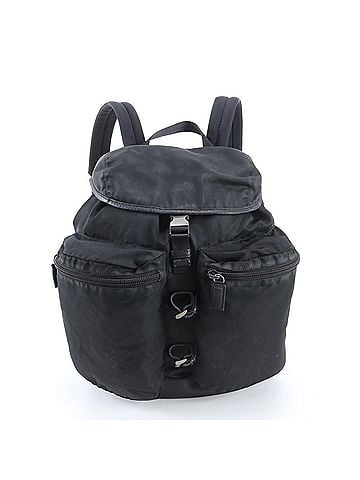 Prada Prada Tessuto Nylon Leather Backpack, Rucksack, Shoulder Bag, Handbag, Black, Men's (view 1)