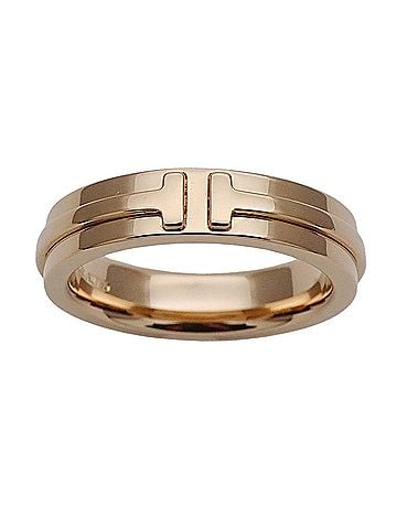 Tiffany & Co. Tiffany & Co. Women's Ring, Brand Name 750PG T Narrow Pink Gold, Approx. (view 2)