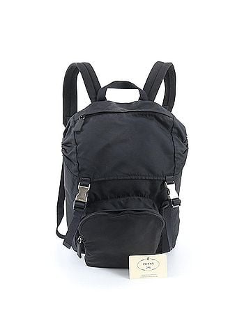 Prada Prada Tessuto Nylon V135 Backpack/Handbag (Black) with Guarantee Card - Men's (view 1)