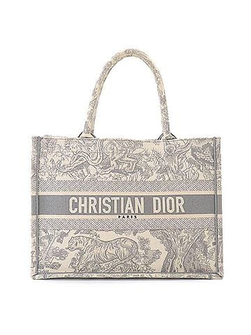 Christian Dior Christian Dior Book Tote Medium Handbag, Toile de Jouy Canvas, Grey (view 1)