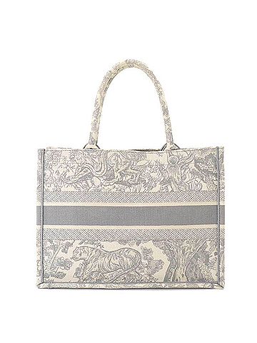 Christian Dior Christian Dior Book Tote Medium Handbag, Toile de Jouy Canvas, Grey (view 2)