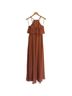 Birdy Grey 100% Polyester Orange Brown Casual Dress Size XS - photo 2