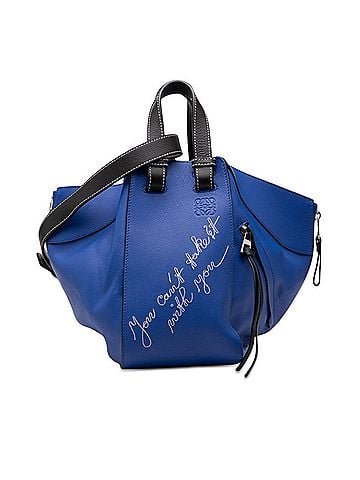 Loewe Loewe Anagram Hammock Small Handbag Shoulder Bag 2-Way Blue Leather Women's LOEWE (view 1)