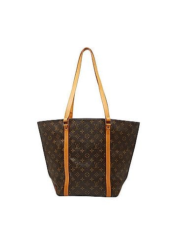 Louis Vuitton Louis Vuitton Monogram Sac Shopping Tote Bag Shoulder M51108 Brown Leather Women's LOUIS VUITTON (view 1)