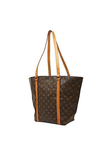 Louis Vuitton Louis Vuitton Monogram Sac Shopping Tote Bag Shoulder M51108 Brown Leather Women's LOUIS VUITTON (view 2)
