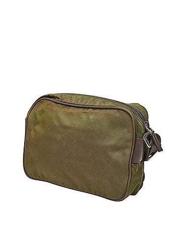 Prada Prada Triangle Logo Plate Vera Sport Shoulder Bag Pochette BT0167 Khaki Green Nylon Leather Women's PRADA (view 2)