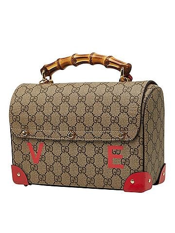 Gucci Gucci GG Small Bamboo Handbag Chain Shoulder Bag 2WAY 603221 Beige Red Leather Women's GUCCI (view 2)