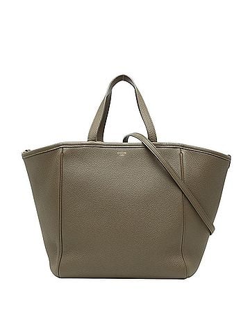 Céline Celine Small Fold Cabas Handbag Shoulder Bag 2-Way Beige Leather Women's CELINE (view 1)