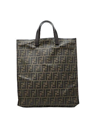 Fendi Fendi Zucca Tote Bag Handbag 8BH173 Brown Leather Women's FENDI (view 1)