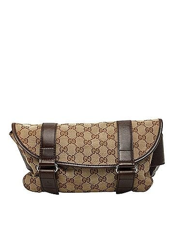 Gucci Gucci GG Canvas Body Bag Waist 145851 Beige Brown Leather Women's GUCCI (view 1)