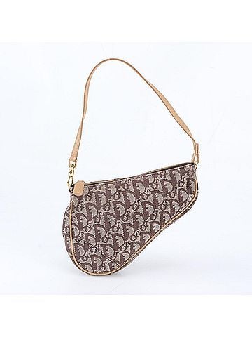 Christian Dior Christian Dior Trotter Saddle Leather Canvas Handbag Tote Bag - Brand Name Women's (view 1)
