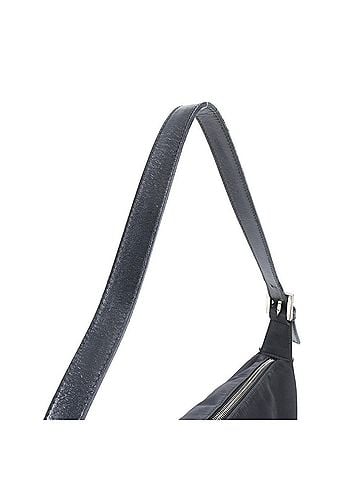 Fendi Fendi FF Hardware Leather Nylon Shoulder Bag, Handbag, Black, Brand, Women's (view 2)