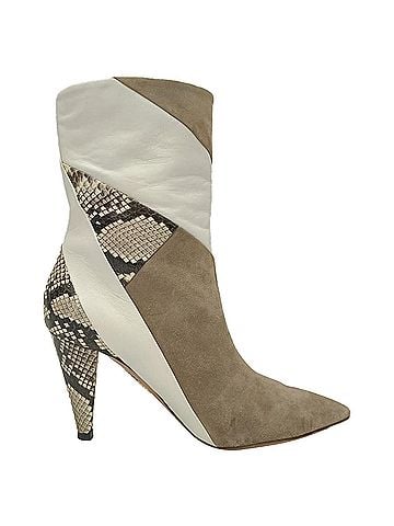 Aquazzura Aquazzura Calder Snake-Effect Ankle Boots in Multicolor Suede (view 1)