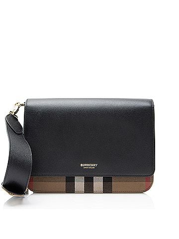 Burberry Burberry Leather House Check Mackford Crossbody (view 1)
