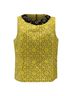 MARNI 100% Cotton Tan Marni Embellished Top in Yellow Wool Size 14 - photo 1