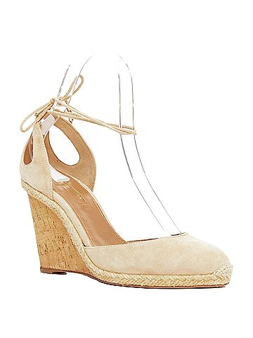 Aquazzura Aquazzura Karlie nude suede jute cork wedge pumps EU39 (view 2)