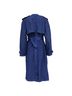 Burberry 100% Nylon Blue Burberry Collarless Double Breasted Trench Coat in Blue Polyamide Size 2 - photo 4