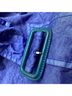 Burberry 100% Nylon Blue Burberry Collarless Double Breasted Trench Coat in Blue Polyamide Size 2 - photo 5