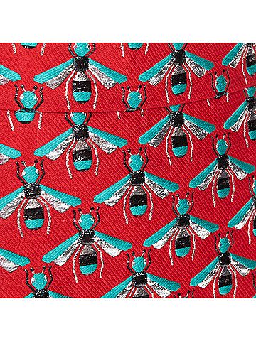 Gucci GUCCi 2015 Hibiscus Red Bee jacquard high waist A-line skirt IT40 S (view 2)