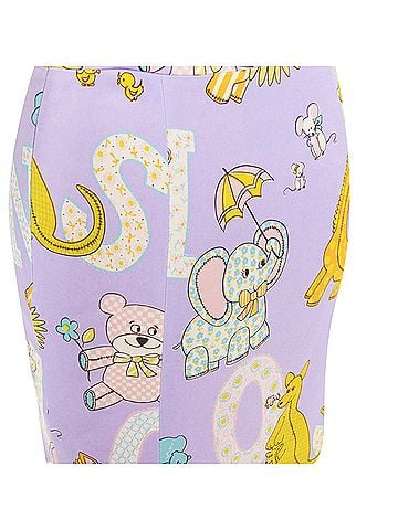 Moschino MOSCHINO COUTURE! 2022 Runway Calico Animals purple scallop mini skirt IT42 M (view 2)