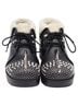 Gucci 100% Leather Black Gucci Harlem Spike Shear-Lined Ankle Boots in Black Leather Size EU 35 - photo 2