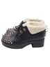 Gucci 100% Leather Black Gucci Harlem Spike Shear-Lined Ankle Boots in Black Leather Size EU 35 - photo 4