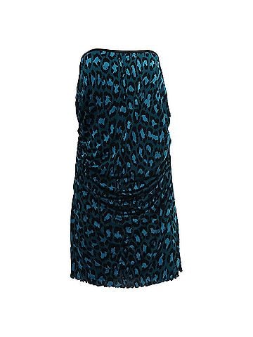 Diane von Furstenberg Diane Von Furstenberg Elaine Leopard-Print Midi Skirt in Teal Viscose (view 1)