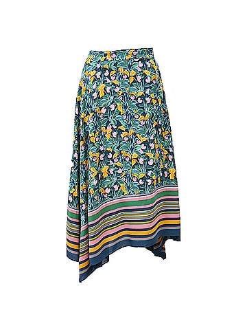 Diane von Furstenberg Diane von Furstenberg Denver Asymmetric Printed Skirt in Multicolor Viscose (view 1)