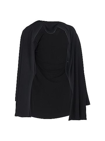 The Row The Row Open-Front Cardigan in Black Wool (view 1)