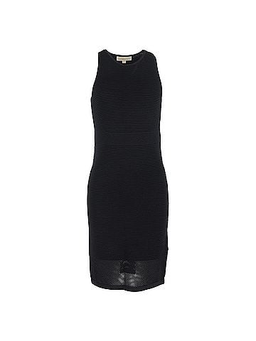 Michael Kors Michael Kors Knitted Halter Neck Mini Dress in Black Viscose (view 1)