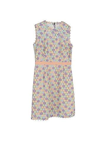 Moschino Moschino Cheap and Chic Floral Macrame Sheath Dress in Multicolor Polyester (view 1)