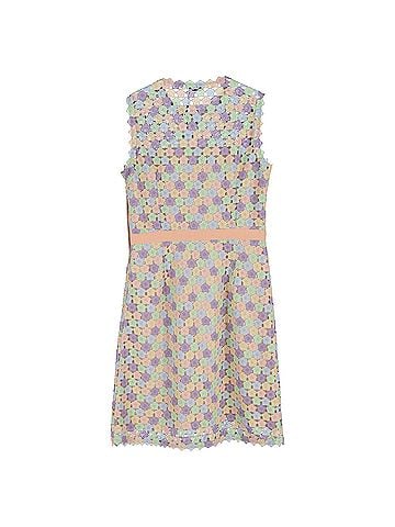 Moschino Moschino Cheap and Chic Floral Macrame Sheath Dress in Multicolor Polyester (view 2)