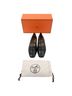 Hermès 100% Leather Black Hermès Time Flats in Black Leather Size EU 34 - photo 7