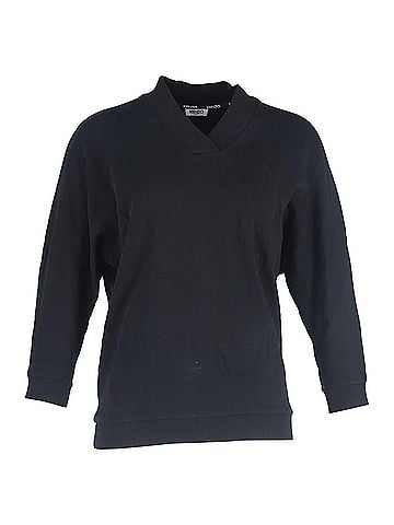 Kenzo  Kenzo Maxi Logo-Embellished V-Neck Sweater in Black Cotton (view 1)