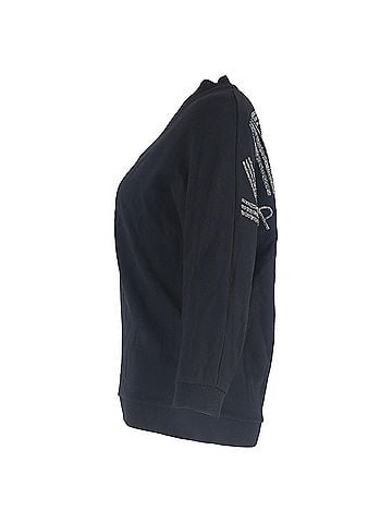 Kenzo  Kenzo Maxi Logo-Embellished V-Neck Sweater in Black Cotton (view 2)