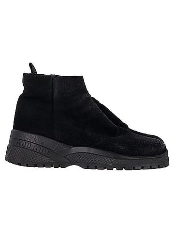 Miu Miu  Miu Miu Zipped Ankle Boots in Black Suede (view 1)