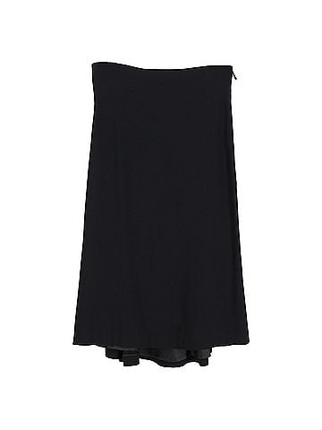 Alexander McQueen Alexander McQueen Pleated Midi Skirt in Black Polyester (view 1)